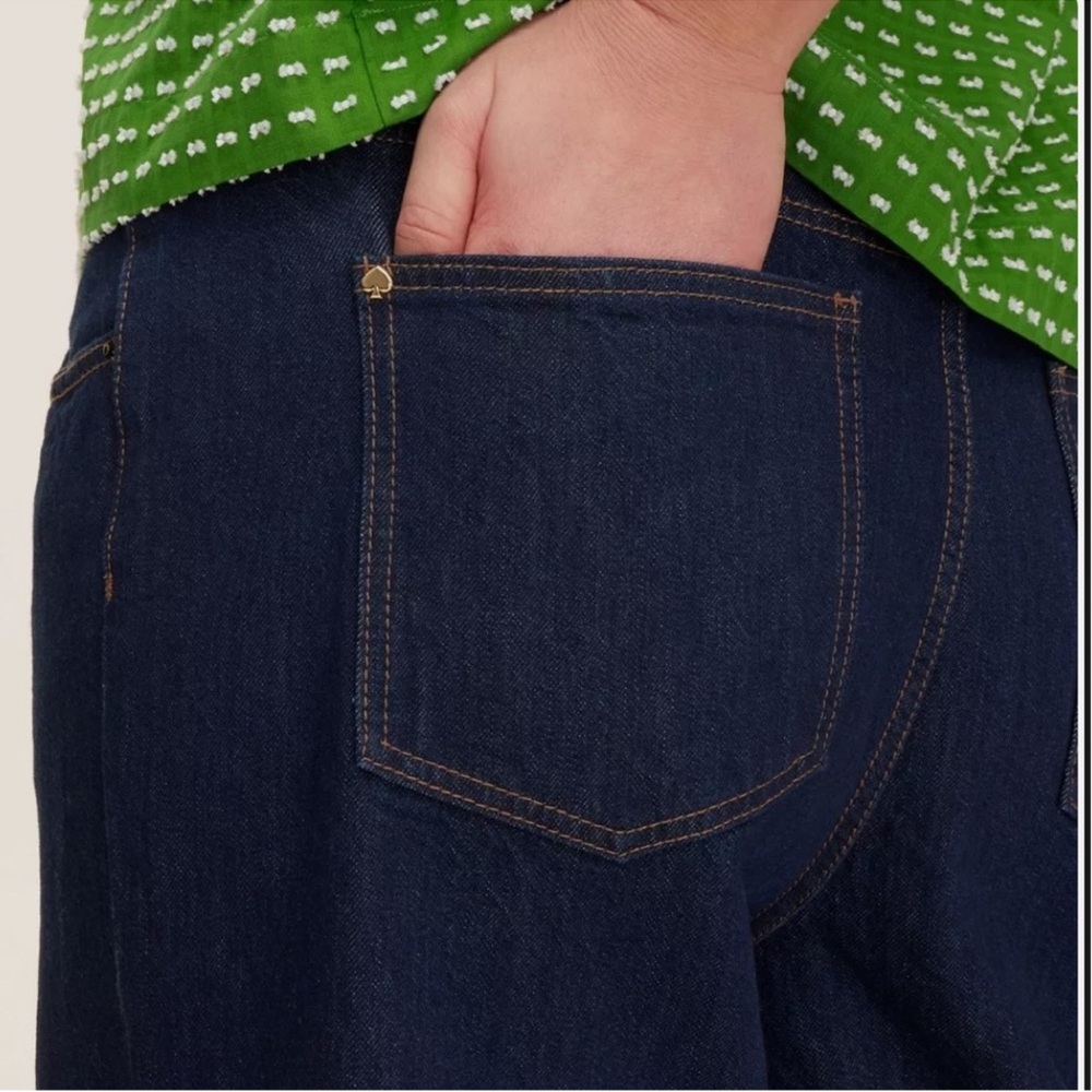 Kate Spade Jeans size 2 NEW dark wash cuffed hem ankle length - Picture 4 of 11